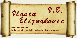 Vlasta Bliznaković vizit kartica